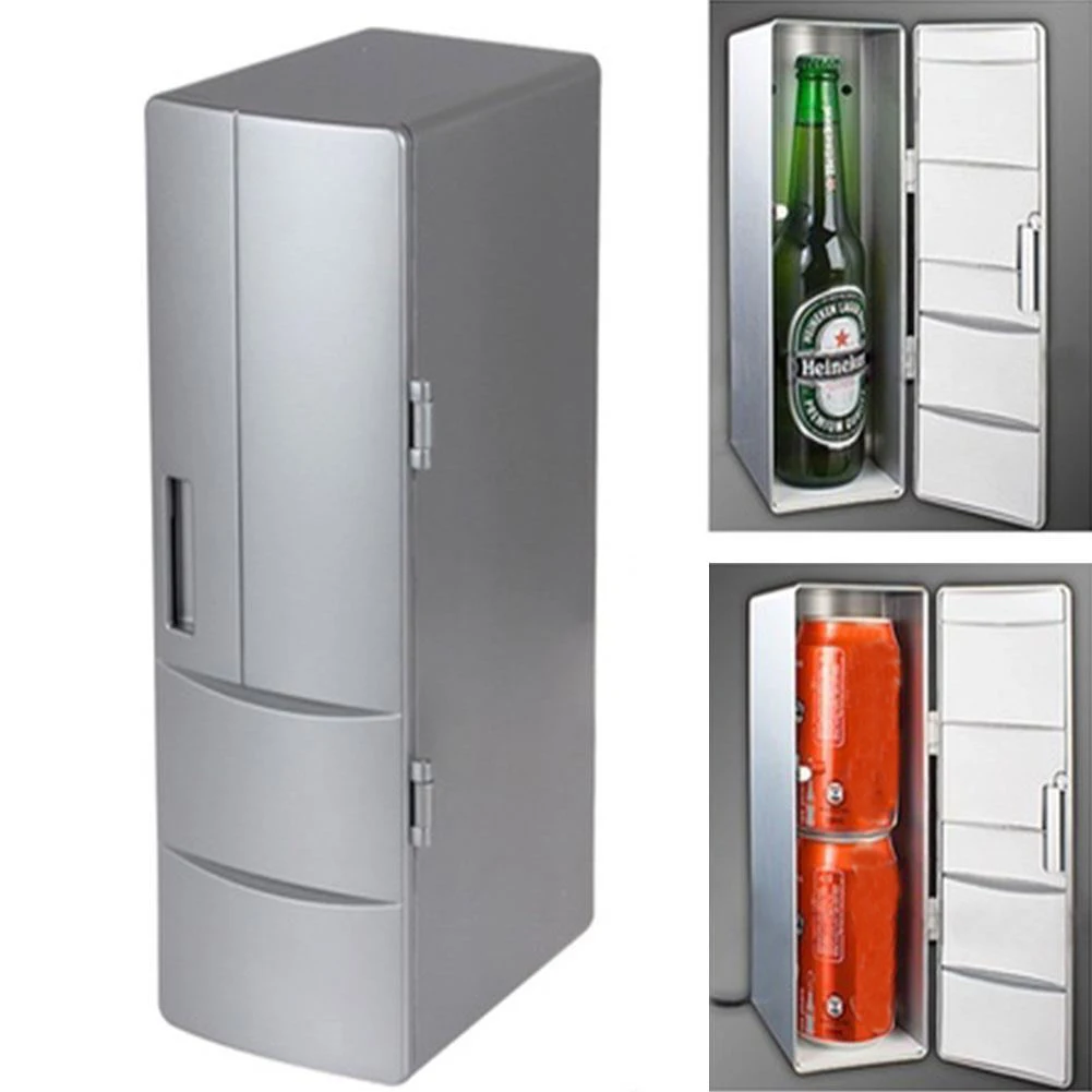 Vehemo мини USB охладитель теплее холодильник Настольный охладитель для напитка Сода белый