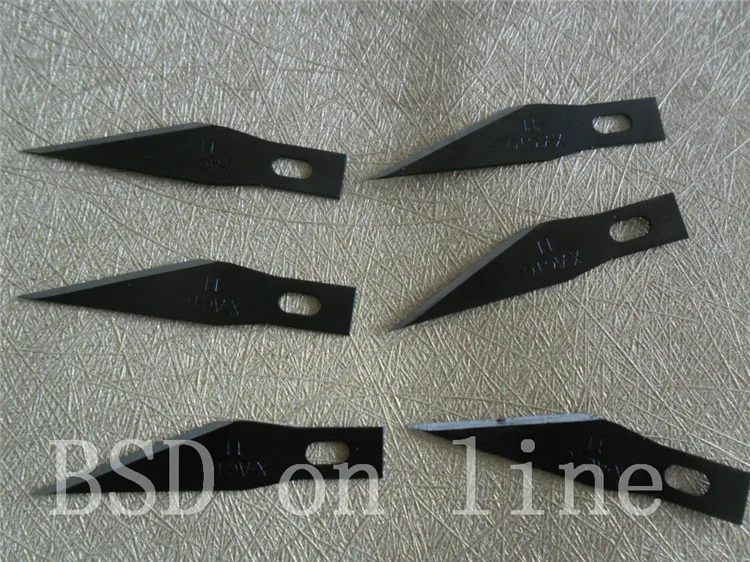 Бренд Airlfa 100 шт./лот нож для хобби#11 черный X-ACTO нож для хобби#11 лезвие для резьбы, черное лезвие PCB лезвие