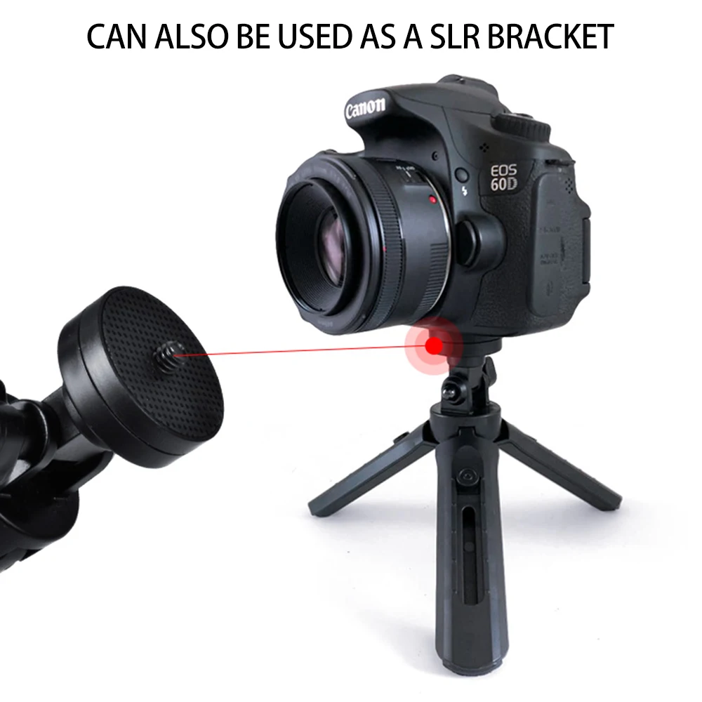 

Mini Desktop Tripod 360 Degree Rotation Foldable Shockproof Lightweight Bracket Tripod Rotatable Monopod with Phone Holder Clip