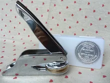 Logotipo pessoal personalizado do selo de gravação, logotipo personalizado do carimbo do perfurador de gaufrage do design personalizado do casamento do papel timbrado do selo da gravação(China)