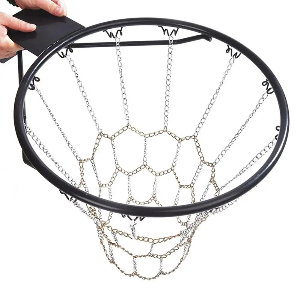 Подвесная корзина Сетка Баскетбольная теннисная сумка спортивный тяжелый, гальванизированный стальной подвесная Корзина мяч цель сетка