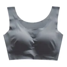 Цельный спортивный женский бюстгальтер для сна, майка для йоги без ободков, бесшовное обтягивающее нижнее белье