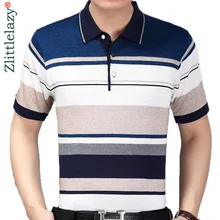 Летняя трикотажная рубашка поло с коротким рукавом, Мужская одежда, полосатые модные футболки поло, футболки pol cool, Мужская одежда, рубашка с полосой 700