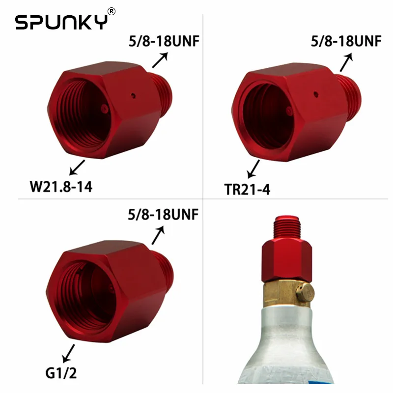 

Adapter Converts Standard Paintball or Sodastream Tank to Co2 Disposable Mini Tank Adapter