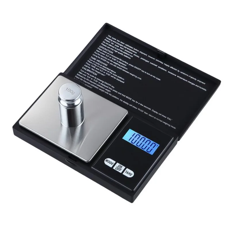 

Electronic LCD Display Precise Mini Digital Scale 100/200/500/1000g X0.01/0.1g For Food Medicine Jewelry Pocket Weight Kitchen