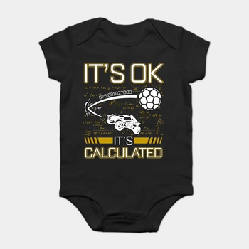 

Baby Onesie Baby Bodysuits kid t shirt NEW Rocket League Video Game It Ok Calculated Black