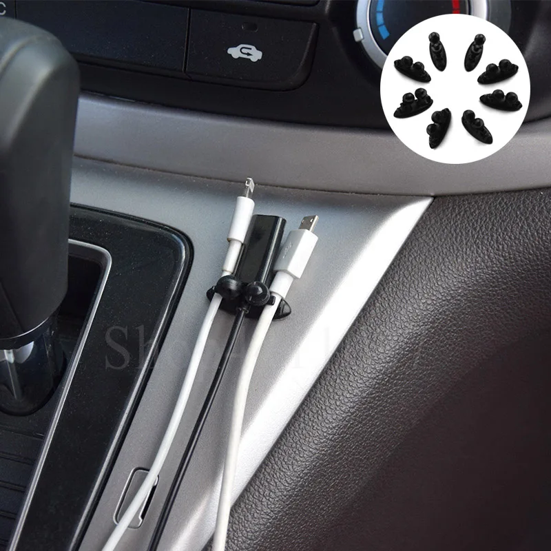 

8Pcs Car Cable Clip 3D Car Sticker accessories styling For Isuzu rodeo trooper npr dmax d max accessories