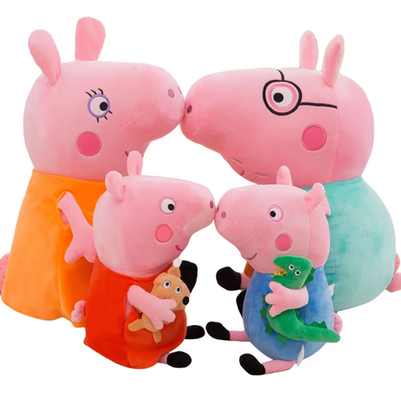 

4pcs Peppa pig George Family Plush Toys Stuffed Doll Toys For Children
