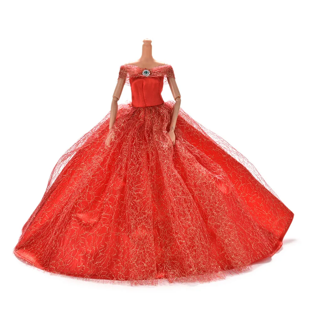 Вечерние платья Beaty Doll; элегантная летняя одежда; платье для куклы ручной работы; свадебное платье принцессы - Цвет: as pic
