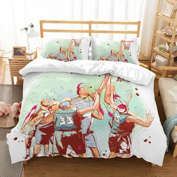 

Hot Basketball Printing Bedding Set 3 pcs Duvet Cover Pillowcases Bed Clothes Comforter Covers 3D Sport Style Twin Full King