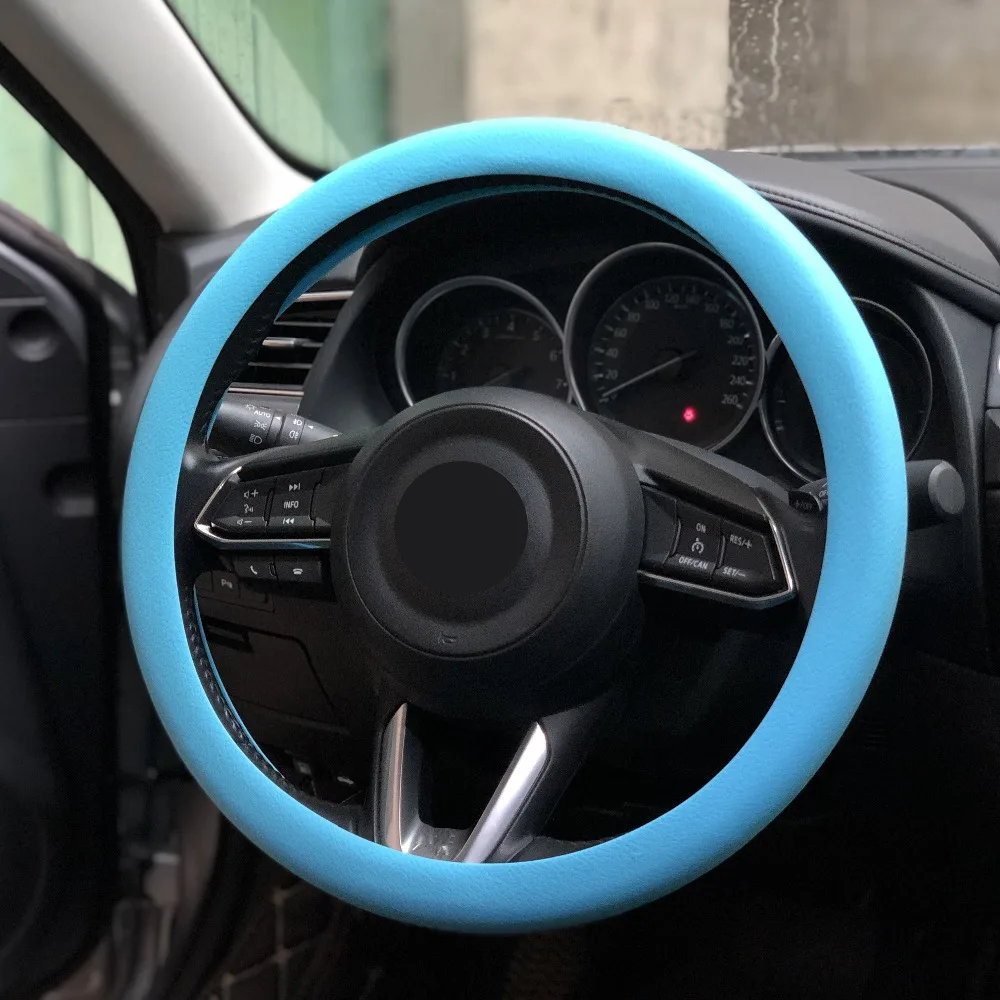 

Car Soft Silicon Steering Wheel Cover For Hyundai Genesis G70 G80 G90 Equus Creta KONA Enduro Intrado NEXO PALISADE HDC-2