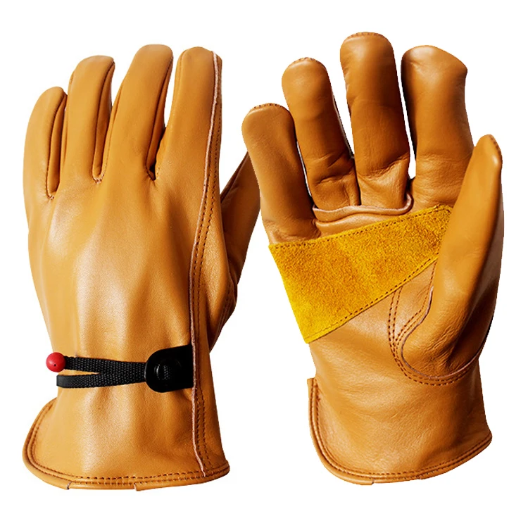 

New Retro Genuine Sheepskin Leather Motorcycle Gloves Men Motorbike Full Finger Gloves Motocross Moto Gloves Guantes Moto