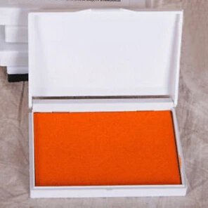 Детские штемпельные подушечки для рук и ног, комплект нетоксичных отпечатков руки, беспорядок, подушечки для штампов для малышей - Цвет: orange