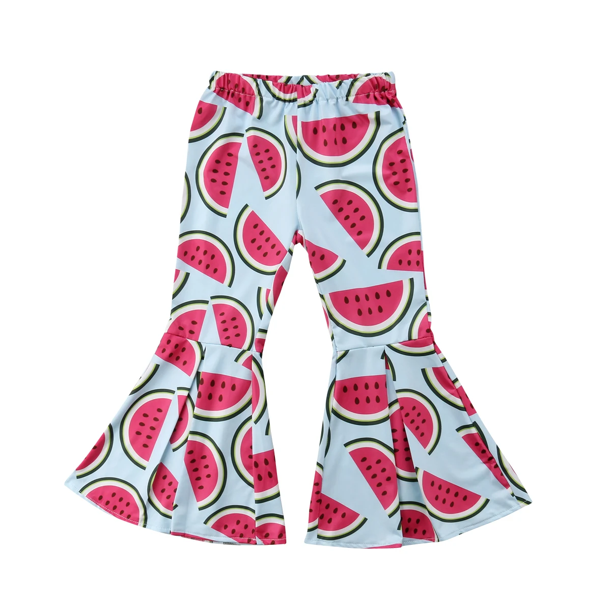 Infant Kid Baby Girl Long Pants Fruit Print Bottoms Flared Trousers