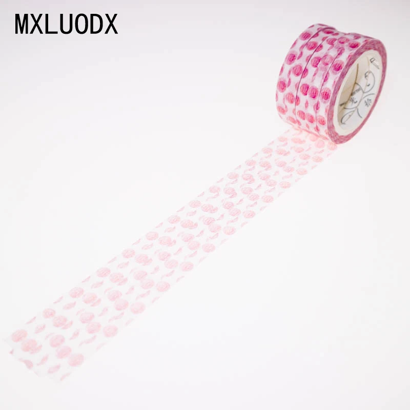 Pink Dots Slim Washi Tape Set Sticky Decor Masking Paper Scrapbook