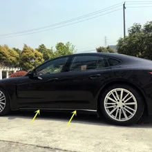 Авто аксессуары 4 шт. ABS хромированный внешний автомобильный боковой корпус литья отделка для Porsche Panamera 971
