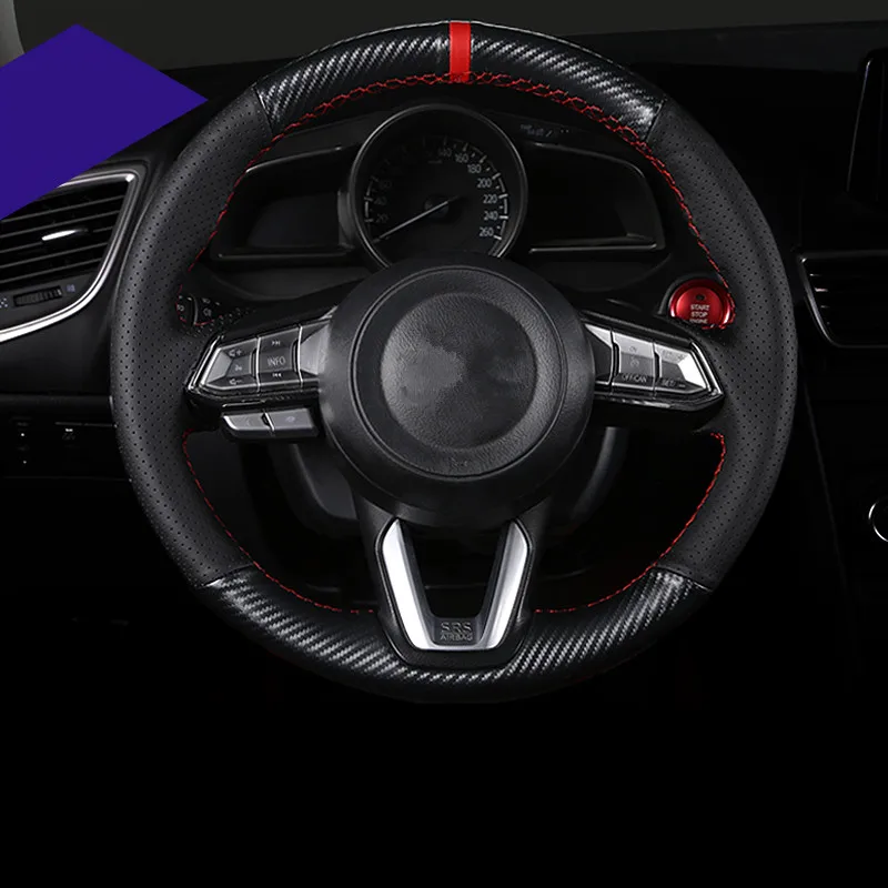 Оплетка руля для Mazda оплетка из мягкой кожи на рулевое колесо автомобиля