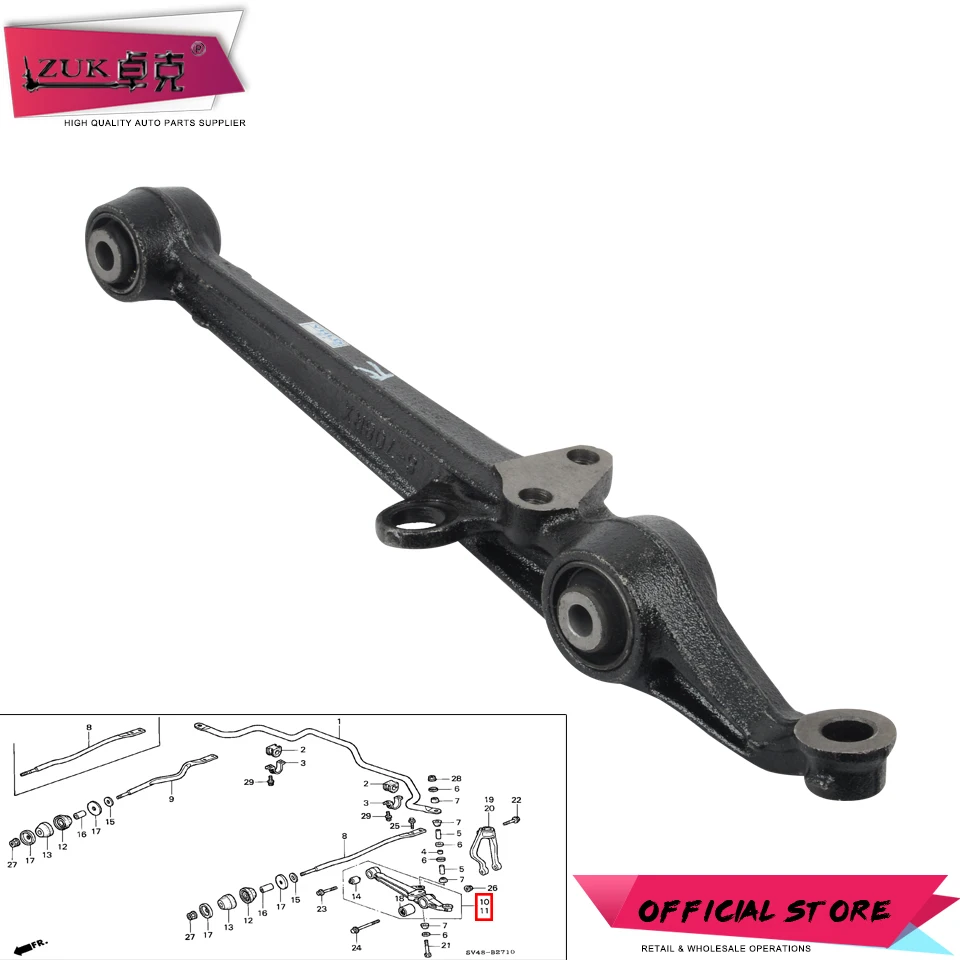 

ZUK High Quality Suspension Axle Bottom Wishbone Arm Lower Control Arm For HONDA ACCORD 1994 1995 1996 1997 CD4 CD5 2.0L 2.2L