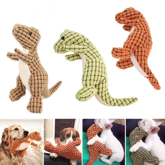 Игрушка для домашних собак жевательный для домашних щенков скрипучие плюшевые звуковые игрушки маленький динозавр дизайн 899