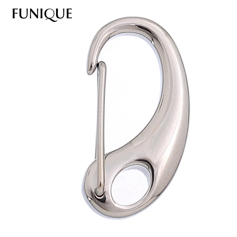 

FUNIQUE 1PC 316L Stainless Steel Lobster Claw Clasp Silver Tone 32.3x16.5mm DIY Jewelry Findings Accessories
