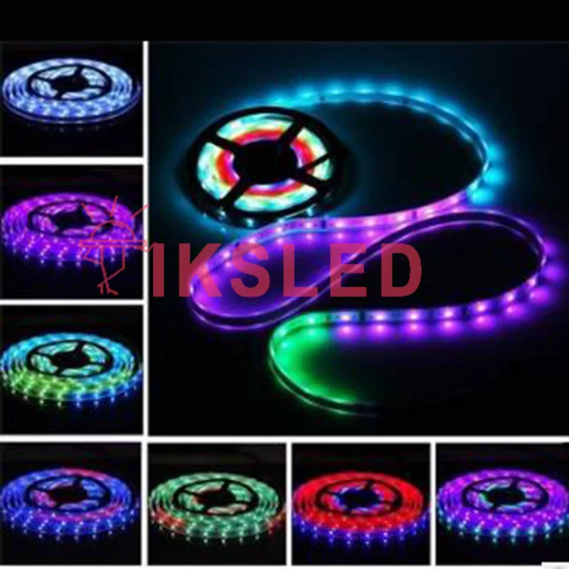 5 м WS2811 12 В RGB доступный светодиодный черный и белый PCB 30/60/144 s/M 2811 IC 5050 IP30/IP65/IP67