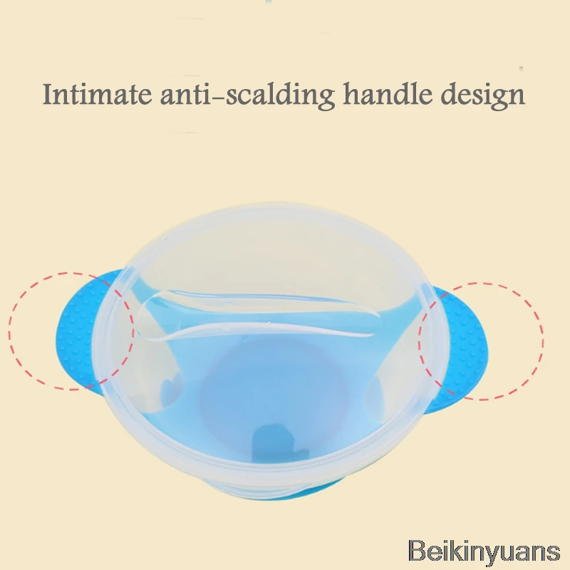 Детский набор посуды детская чаша-присоска ударопрочная Анти-Горячая посуда ложка с температурным зондированием детская кормушка