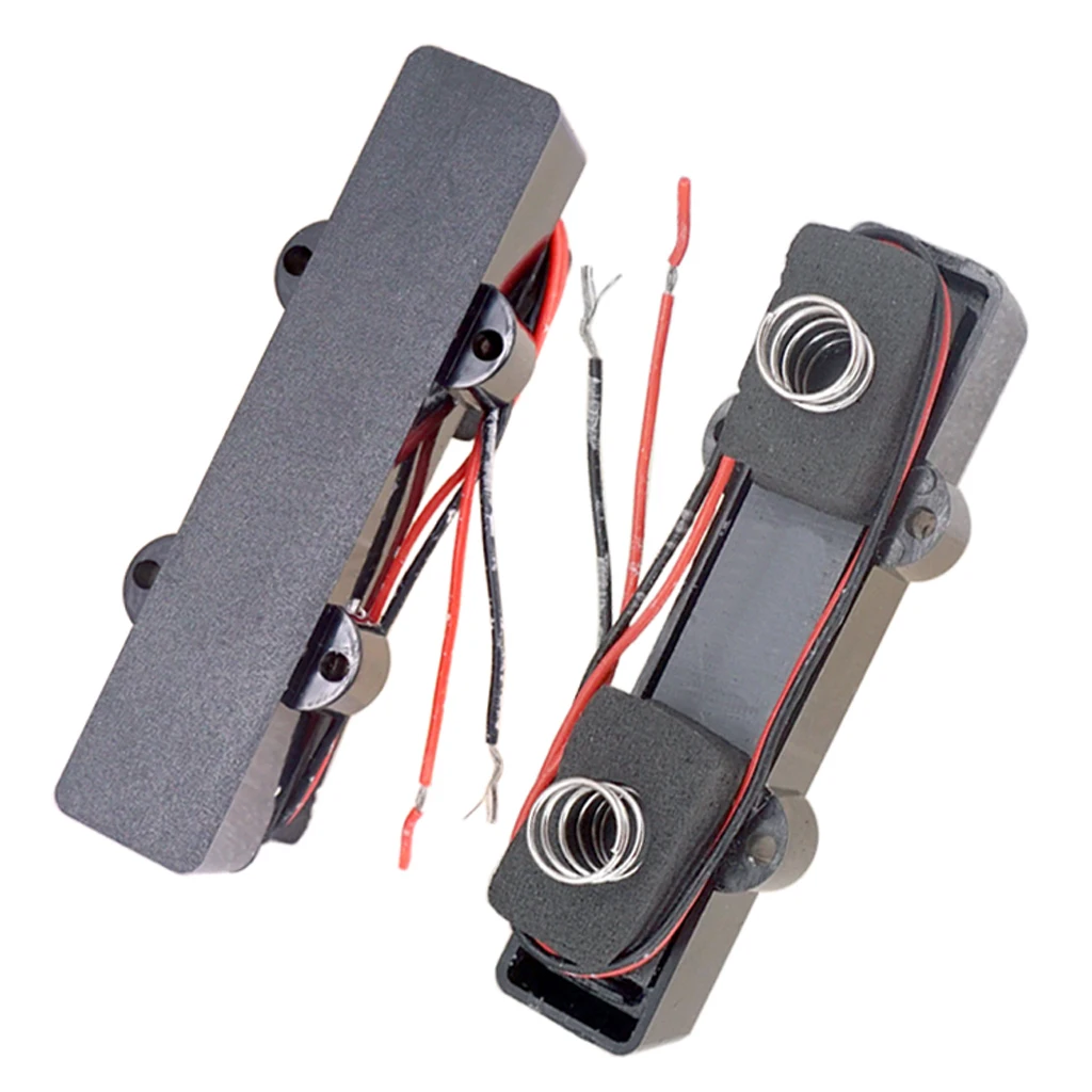 2pcs Black 4 String JB Jazz Bass Pickup Neck&Bridge for Electric Bass Parts