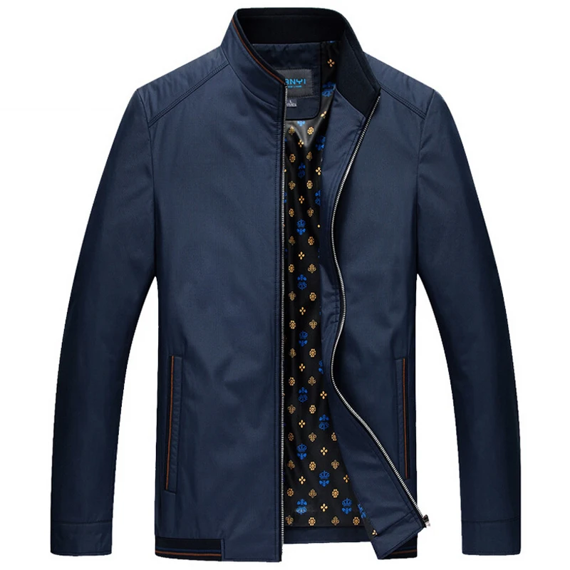 

Hot Sale Men Jacket Male Casual Slim Fit Mandarin Collar Solid Jackets M-4XL New 2019 Men's Fashion Overcoat Brand Clothing