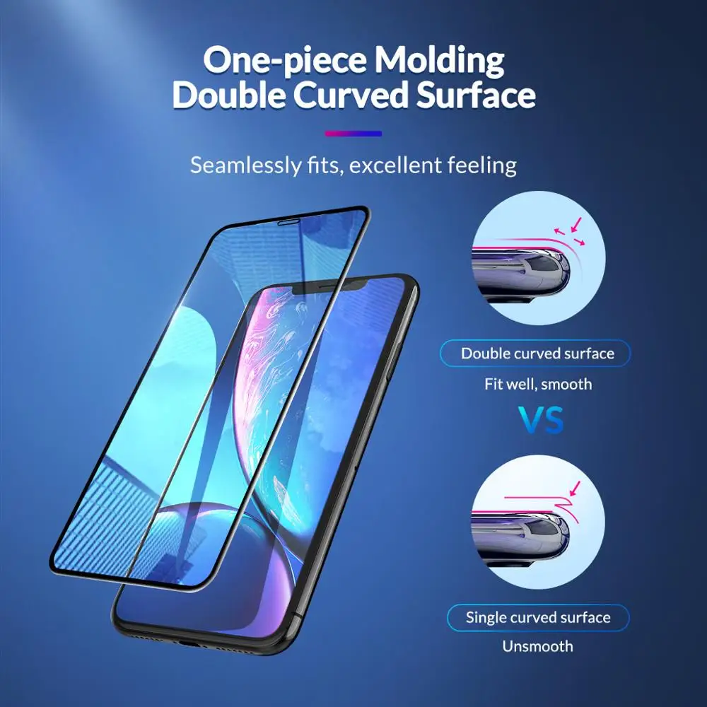 ORICO Schwarz 3D Volle Abdeckung 9H Gehärtetem Glas Screen Protector für iphone 6 7 8 Gebogene Schu