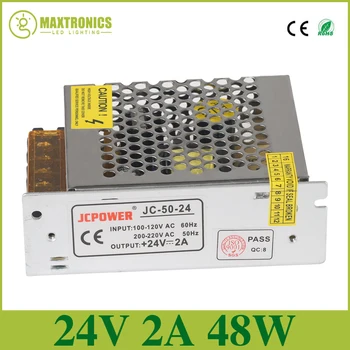

Best price 1 pcs DC 24V 2A Switching Power Supply use for led strip led lamp Free shipping