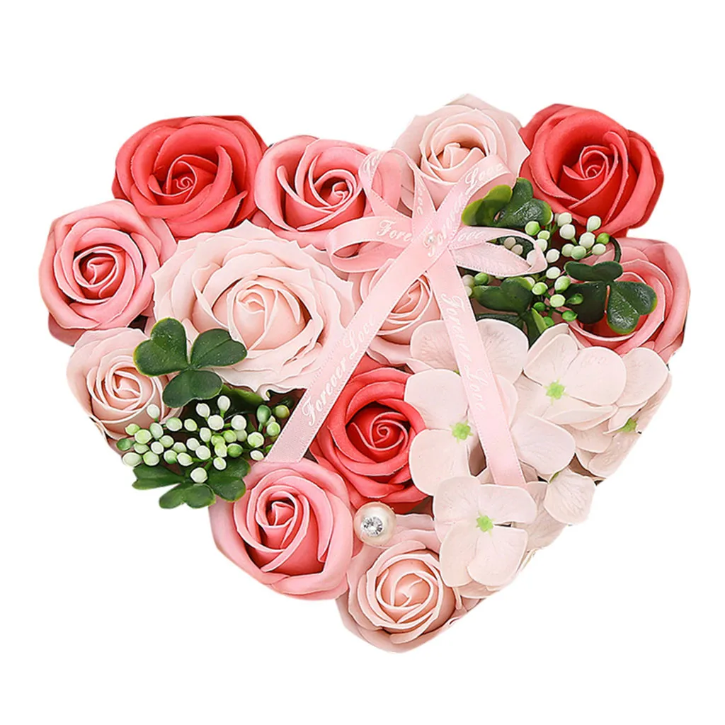

Mother's Day DIY Soap Flower Gift Rose Box Bouquet Wedding Home Festival Gift Cheap Fake Flowers for Home Wedding Decoration new