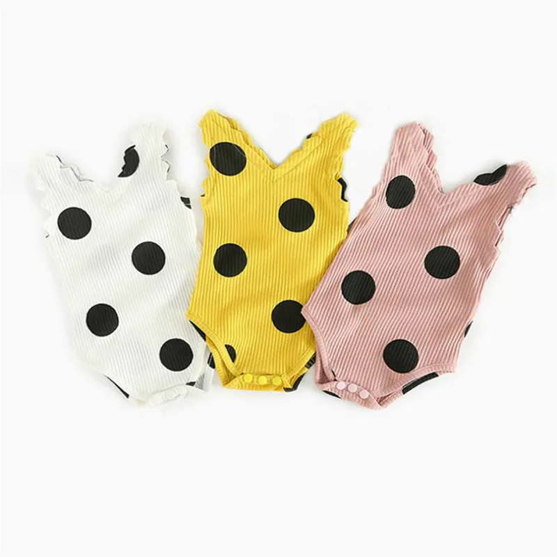 

Newborn Baby Girls Rompers Sleeveless Knitted Baby Jumpsuit Clothing Summer Baby Girls Kids One-piece Tops Outfits For 0-2Y