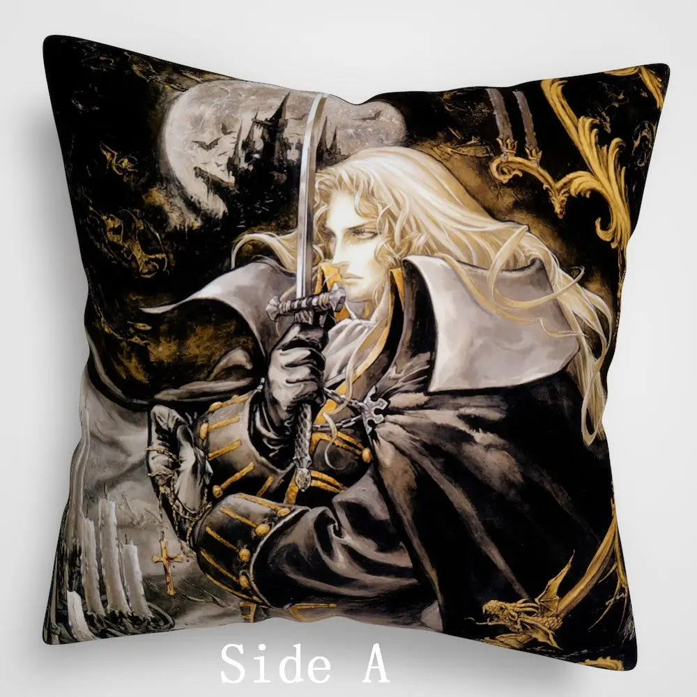 

Castlevania Symphony of the Night Alucard Belmont Manga Two Side Pillow Cushion Case Cover Home/bed/sofa/car Decore Cosplay Gift
