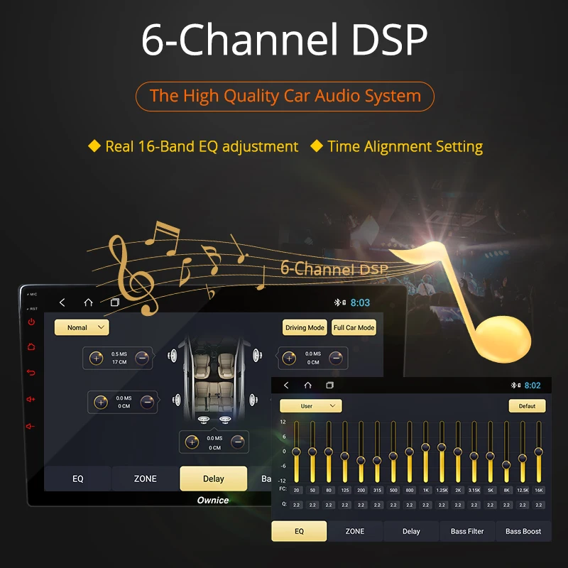  Ownice K6 8 Core Android Universal 2 Din Car Radio 9