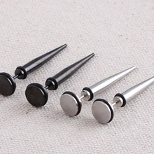 2 шт. Модные, в стиле рок, Панк Хип-хоп титановая Нержавеющая сталь Черный Серебряный цветной шип мужские сережки-гвоздики для мужчин платье