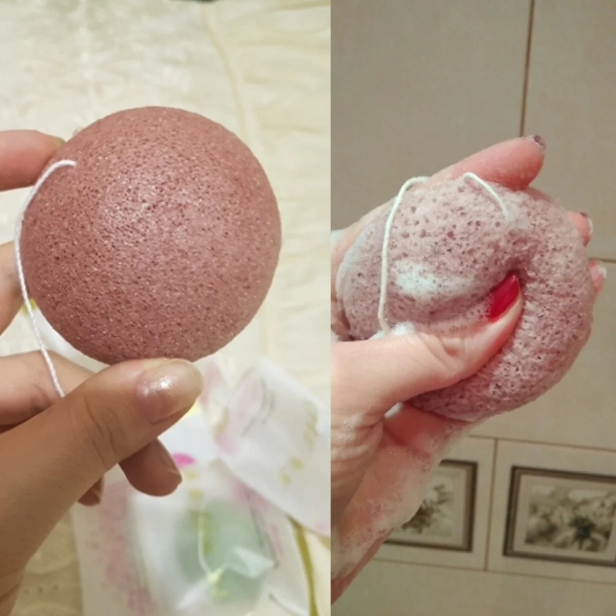 5 шт. отшелушивающая губка для лица Konjac ухода за кожей натуральная мытья