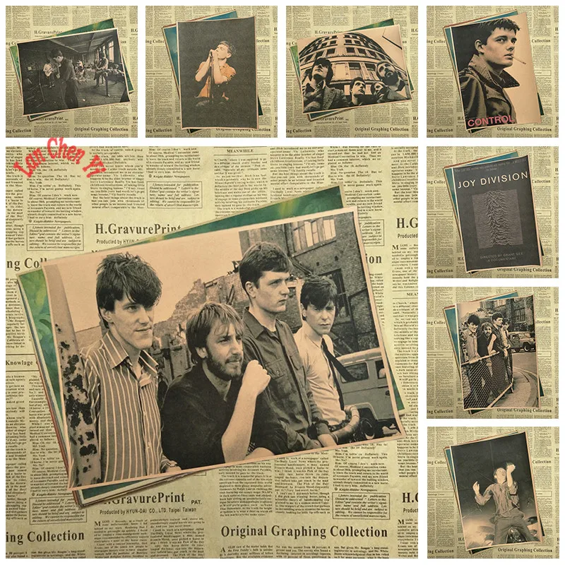 

Joy Division Band Classic Nostalgic Matte Kraft Paper Poster Office Gift Room Dining Home Decor wall sticker Design