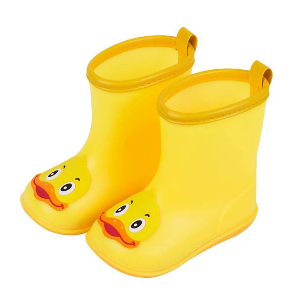 Kids Cute Duck Rain Boots Boys&Girls Cartoon Rubber Boots Jelly Shoes