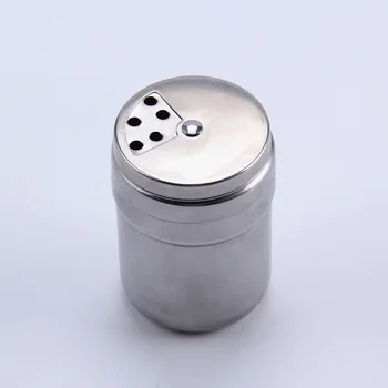 

100pcs Rotatable Stainless steel BBQ Seasoning Jar Sugar Salt Pepper Shakers Toothpick Storage Bottle wen6413