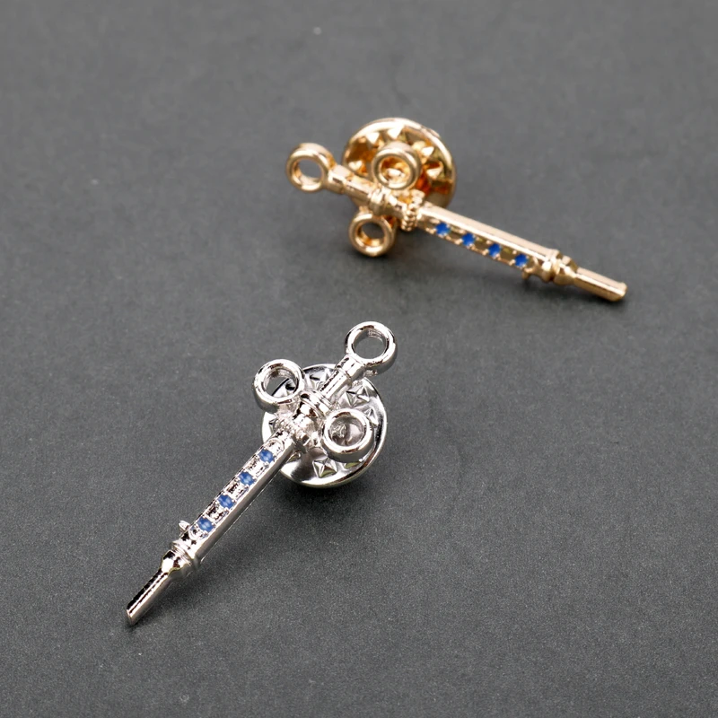 dongsheng Syringe Pin with Crystals Medical Jewelry Gift for Doctor Nurse Students Graduation Metal Lapel | Украшения и