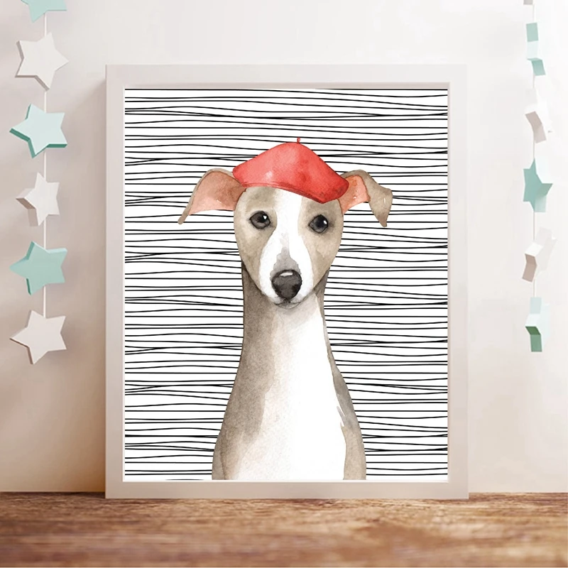 French Dog Canvas Art Painting Home Decor