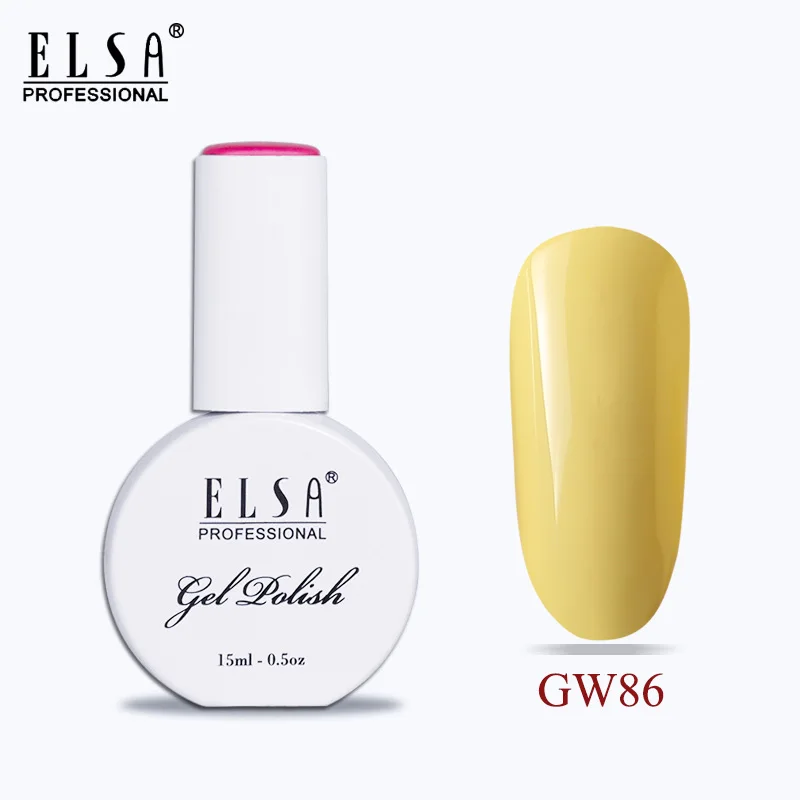 ELSA Гель-лак для ногтей, высокое качество, маникюрный салон, советы 120, горячая Распродажа, цвет 15 мл, Классический впитывающий органический УФ светодиодный Гель-лак для ногтей - Цвет: GW86