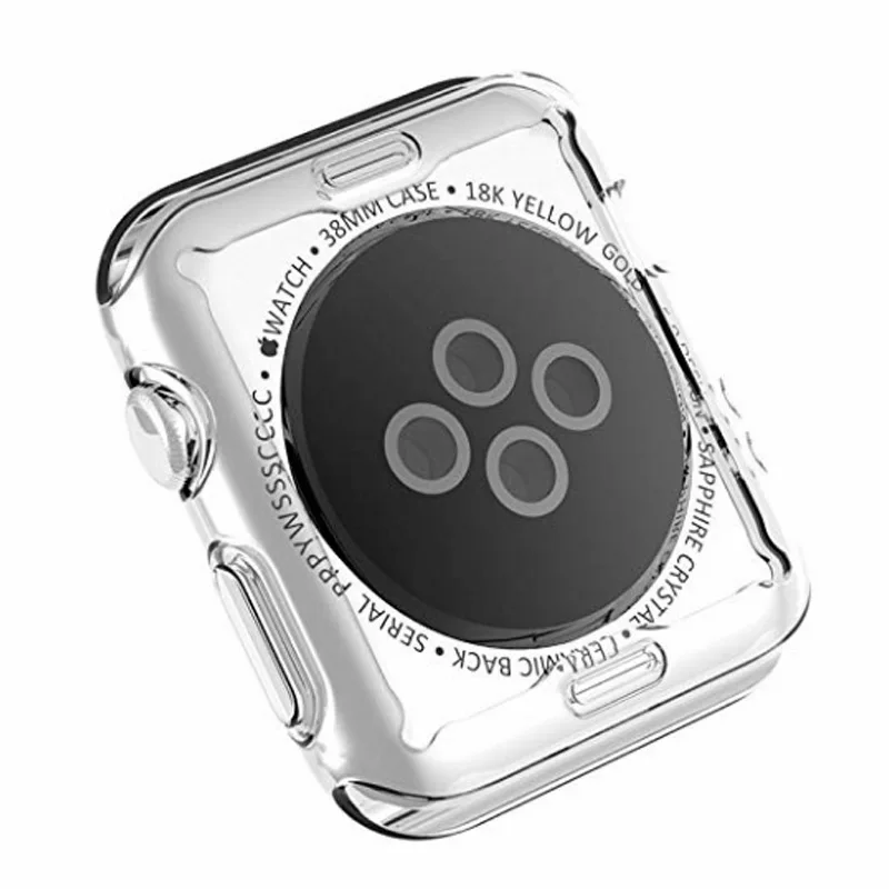 Для Apple Watch 4 3 2 1 40 мм 44 мм 360 встроенный прозрачный мягкий защитный чехол из ТПУ для экрана Полный Чехол для iphone watch 38 мм 42 мм