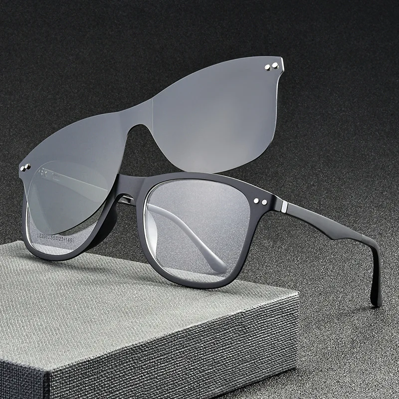 Магнитные поляризованные солнцезащитные очки клип зеркальная застежка на солнцезащитные очки, прикрепляемые очки мужские корректирующие солнцезащитные очки на заказ близорукость солнцезащитные очки FML