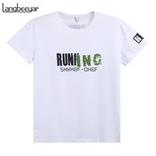 2017 sommer Neue Modemarke Männer Kleidung T-shirt Brief Drucken Slim Fit Kurzarm T-shirt Männer Beiläufiger Mens T Shirts M-5XL