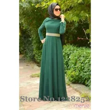 2016 font b Arabic b font Evening font b Dresses b font Long Sleeves Green Chiffon