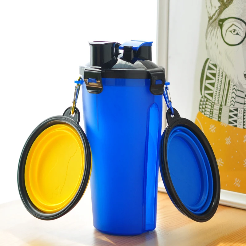 Folding Silicone Dog Water Food Bowl Outerdoor Pet Water Bottle Dog Bowls Travel Portable Food Container Feeder For Dogs Cats