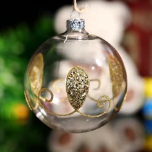 Украшение партии Стекло мяч как на фото Рождество дерево кулон безделушка Свадебные Юбилей события сцены Декор подарок 80 мм