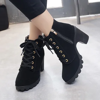 Moon Black High Heeled Boots 2