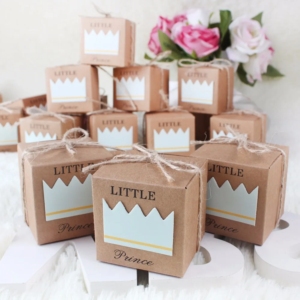10Pcs Kraft Paper Gift Box Candy Boxes Baby Shower ...
